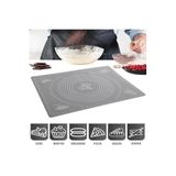 Yenigeldi Gri Silikon Yapışmaz Hamur Açma Matı, Ölçekli Hamur Açma Altlığı Masa Tezgah Yüzey Koruyucu 50X40cm