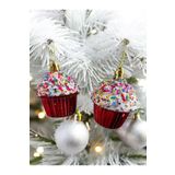 Yenigeldi Kırmızı 6 Cm Cupcake Parti Süslemeleri , Yılbaşı Ağacı Cupcake Yeni Yıl Doğum Günü Partisi Süsü T-74
