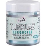 Yenilebilir Metalik Toz Turkuaz 10 gr – Pasta, Kurabiye ve Tatlı Süslemeleri Için Gıda Boyası