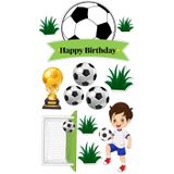 Yenilebilir Şekerli Kağıt Baskısı Cupcake ve Pasta Resim Baskı Futbol Temalı 54
