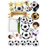 Yenilebilir Şekerli Kağıt Baskısı Cupcake ve Pasta Resim Baskı Futbol Temalı 74