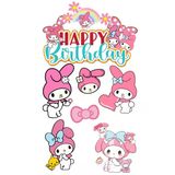 Yenilebilir Şekerli Kağıt Baskısı Cupcake ve Pasta Resim Baskı My Melodi Temalı 89