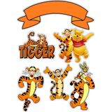 Yenilebilir Şekerli Kağıt Baskısı Cupcake ve Pasta Resim Baskı Tigger Temalı 81 - 1 Adet