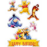 Yenilebilir Şekerli Kağıt Baskısı Cupcake ve Pasta Resim Baskı Winnie The Pooh Temalı 76