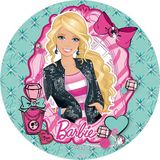 Yenilebilir Yuvarlak Pasta Resim Baskısı 20 cm Şekerli Kağıt Barbie Temalı 28 - 1 Adet