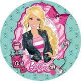 Yenilebilir Yuvarlak Pasta Resim Baskısı 20 Cm Şekerli Kağıt Barbie Temalı 28