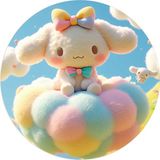 Yenilebilir Yuvarlak Pasta Resim Baskısı 20 cm Şekerli Kağıt Cinnamoroll Temalı 105 - 1 Adet