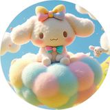 Yenilebilir Yuvarlak Pasta Resim Baskısı 20 Cm Şekerli Kağıt Cinnamoroll Temalı 105