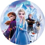 Yenilebilir Yuvarlak Pasta Resim Baskısı 20 cm Şekerli Kağıt Frozen Temalı 19 - 1 Adet