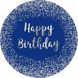 Yenilebilir Yuvarlak Pasta Resim Baskısı 20 cm Şekerli Kağıt Happy Birthday Temalı 72 - 1 Adet