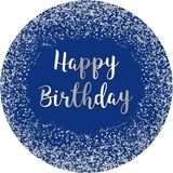 Yenilebilir Yuvarlak Pasta Resim Baskısı 20 cm Şekerli Kağıt Happy Birthday Temalı 72