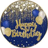 Yenilebilir Yuvarlak Pasta Resim Baskısı 20 cm Şekerli Kağıt Happy Birthday Temalı 73 - 1 Adet