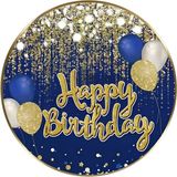 Yenilebilir Yuvarlak Pasta Resim Baskısı 20 cm Şekerli Kağıt Happy Birthday Temalı 73