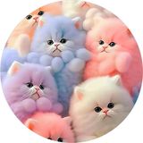Yenilebilir Yuvarlak Pasta Resim Baskısı 20 cm Şekerli Kağıt Kedi Temalı 99