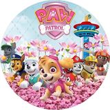 Yenilebilir Yuvarlak Pasta Resim Baskısı 20 cm Şekerli Kağıt Paw Patrol Temalı 35 - 1 Adet
