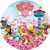 Yenilebilir Yuvarlak Pasta Resim Baskısı 20 Cm Şekerli Kağıt Paw Patrol Temalı 35