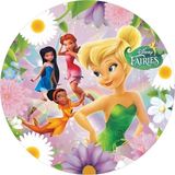 Yenilebilir Yuvarlak Pasta Resim Baskısı 20 cm Şekerli Kağıt Tinkerbell Temalı 10 - 1 Adet