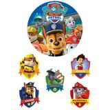 Yenilebilir Yuvarlak Pasta Ve Figür Resim Baskısı Şekerli Kağıt Paw Patrol Temalı 18