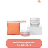 Yenileyici ve Aydınlatıcı Yüz Bakım Seti - Enzim Peeling Tozu, Dudak Peelingi , Yüz Kesesi