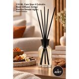 Yenilig 1 Adet Amber Glow Bambu Çubuklu Oda Kokusu – 110 ml Cam Şişe 4 Çubuklu Reed Diffuser Amber Vanilya Sandal Ağacı