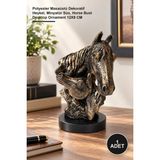Yenilig 1 Adet At Büstü – Polyester Masaüstü Dekoratif Heykel, Minyatür Süs, Horse Bust Desktop Ornament 12X8 cm