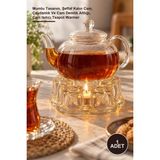 Yenilig 1 Adet Cam Isıtma Standı – Mumlu Tasarım, Şeffaf Kalın Cam, Çaydanlık ve Cam Demlik Altlığı, Cam Isıtıcı Teapot Warmer