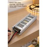 Yenilig 1 Adet CT-2561 Şerit LED Trafo 200W 12V 17A – Fansız Slim Güç Kaynağı, LED Driver, Strip Light Power Supply - 200 W