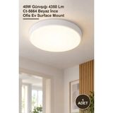 Yenilig 1 Adet CT-5664G Sıva Üstü LED Panel – 40W Günışığı 4350 Lm CT-5664 Beyaz Ince Ofis Ev Surface Mount