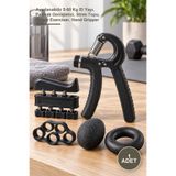 Yenilig 1 Adet El Ve Parmak Güçlendirici Egzersiz Seti – Ayarlanabilir 5-60 Kg El Yayı, Parmak Genişletici, Stres Topu, Finger Exerciser, Hand Gripper
