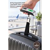 Yenilig 1 Adet Elektronik El Bagaj Tartısı – 50 kg Kapasiteli Hafif Taşınabilir Valiz Tartısı LCD Ekranlı Luggage Scale