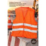 Yenilig 1 Adet Ikaz Yeleği – Fosforlu Turuncu Çift Reflektörlü Iş Güvenliği, Yüksek Görünürlük Vest Safety Vest