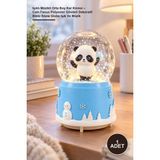 Yenilig 1 Adet Işıklı Müzikli Orta Boy Kar Küresi – Cam Fanus Polyester Gövdeli Dekoratif Biblo Snow Globe Işık ve Müzik