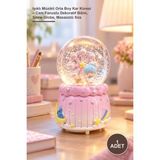 Yenilig 1 Adet Işıklı Müzikli Orta Boy Kar Küresi – Cam Fanuslu Dekoratif Biblo, Snow Globe, Masaüstü Süs