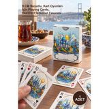 Yenilig 1 Adet Istanbul Temalı Iskambil Kart Destesi – 9 cm Boyutlu, Kart Oyunları Için Playing Cards, Dekoratif Istanbul Tasarımı
