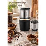 Yenilig 1 Adet Kahve ve Baharat Öğütücü Makine – Çift Hazneli Elektrikli, 2 ve 4 Bıçaklı, 100 gr Hazne, Coffee Grinder Spice Grinder