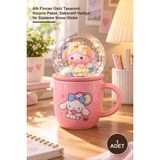 Yenilig 1 Adet Kar Küresi – Altı Fincan Üstü Tasarımlı Sürpriz Paket, Dekoratif Hediye ve Süsleme Snow Globe