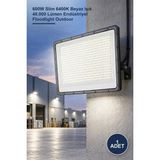 Yenilig 1 Adet LED Projektör CT-4666 – 600W Slim 6400K Beyaz Işık 48.000 Lümen Endüstriyel Floodlight Outdoor