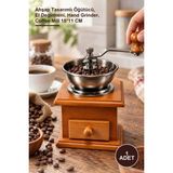 Yenilig 1 Adet Manuel Kahve Değirmeni – Ahşap Tasarımlı Öğütücü, El Değirmeni, Hand Grinder, Coffee Mill 15*11 cm - 15 x 11 cm