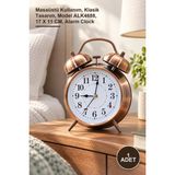Yenilig 1 Adet Metal Çalar Saat – Masaüstü Kullanım, Klasik Tasarım, Model ALK4688, 17 x 11 Cm, Alarm Clock