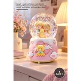 Yenilig 1 Adet Sevgili Temalı Kar Küresi – Işıklı Müzikli Otomatik Püskürtmeli Cam Fanus Polyester Gövde, Snow Globe, Dekoratif Masa Biblo