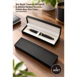 Yenilig 1 Adet Siyah Hediyelik Kalem Kutusu – Şık Siyah Tasarım Süngerli Iç Bölme Hediye Sunumu Kalem Box Pen Case
