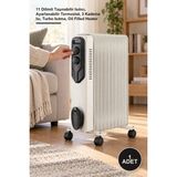 Yenilig 1 Adet Yağlı Radyatör Soba – 11 Dilimli Taşınabilir Isıtıcı, Ayarlanabilir Termostat, 3 Kademe Isı, Turbo Isıtma, Oil Filled Heater