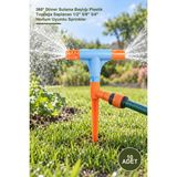Yenilig 10 Adet 2 Yönlü T Normal Sprink Fıskiye – 360° Döner Sulama Başlığı Plastik Toprağa Saplanan 1/2" 5/8" 3/4" Hortum Uyumlu Sprinkler