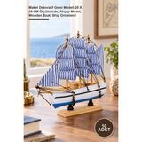 Yenilig 10 Adet Ahşap Gemi – Maket Dekoratif Gemi Modeli 20 x 19 cm Ölçülerinde, Ahşap Model, Wooden Boat, Ship Ornament