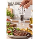 Yenilig 10 Adet Akrilik El Değirmeni – Şeffaf Gövde 15 Cm, Baharat Öğütücü, Tuz Karabiber Değirmeni, Manual Grinder