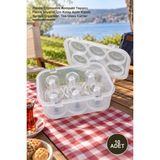 Yenilig 10 Adet Çay Bardağı Taşıma Kutusu – Plastik Ergonomik Kompakt Taşıyıcı, Piknik Seyahat Için Kolay Açılır Kapak, Bardak Organizer, Tea Glass Carrier