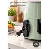Yenilig 10 Adet Çok Amaçlı Kablo Düzenleyici – Kablo Sarma Aparatı Airfryer ve Mutfak Için Kauçuk Tutucu Siyah, Cable Organizer Cord Holder