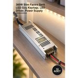Yenilig 10 Adet CT-2578 30 Amper LED Trafosu – 360W Slim Fansız Şerit LED Güç Kaynağı, LED Driver, Power Supply