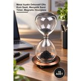 Yenilig 10 Adet Demir Tozu Manyetik Kum Saati – Metal Ayaklı Dekoratif Ofis Kum Saati, Manyetik Sand Timer, Magnetic Hourglass