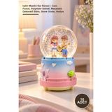 Yenilig 10 Adet Işıklı Müzikli Kar Küresi – Cam Fanus, Polyester Gövde, Masaüstü Dekoratif Biblo, Snow Globe, Hediye